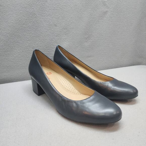 Marc Joseph Midtown Napa Soft Leather Pump, Navy, Size US 10 / EU 41 - Picture 1 of 8